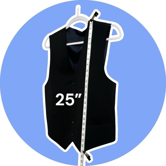 Men’s Warehouse Black Dress Pants + No Altered 32 x 30 and No Brand Vest M 2PC - Picture 7 of 9